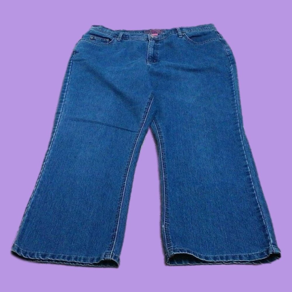 Liz & Me Women's Jeans (38x26) Signature Tummy-Support Stretch Med-Wash Sz 18WP - Picture 3 of 16